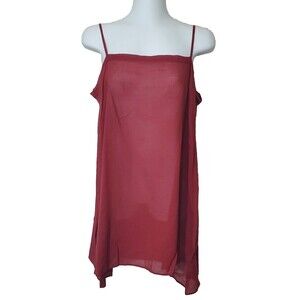 Isabel Marant Etoile Red Slip Dress 38 Sheer Lanikaye Underdress Tunic Liner